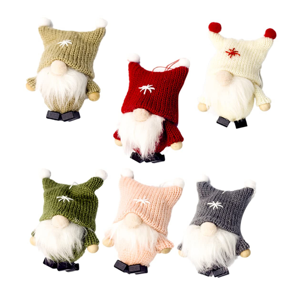 Cabilock 18 STK Weihnachtspuppe Zum Aufhängen Christbaumschmuck Anhänger Plüsch Skandinavischer Weihnachtselfe Handgemachtes Schwedisch Schwedische Zwerge Tomte Weihnachtsbaum Niedlich