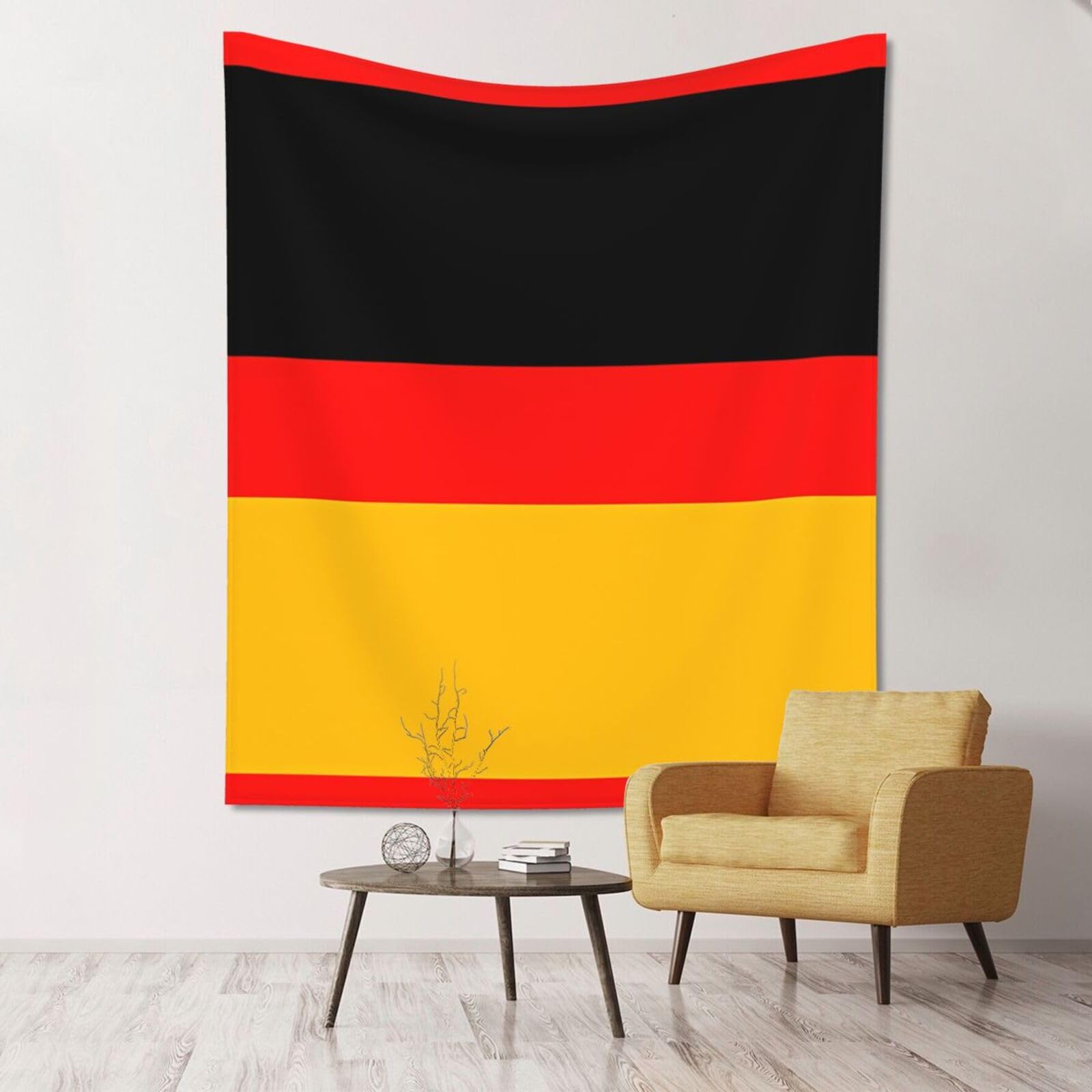 ZZYYDS Floral Wall Decor Tapestry germany flag for Living Room Dormitory Home Decor Party Background, 60x51 Inch (Vertical)