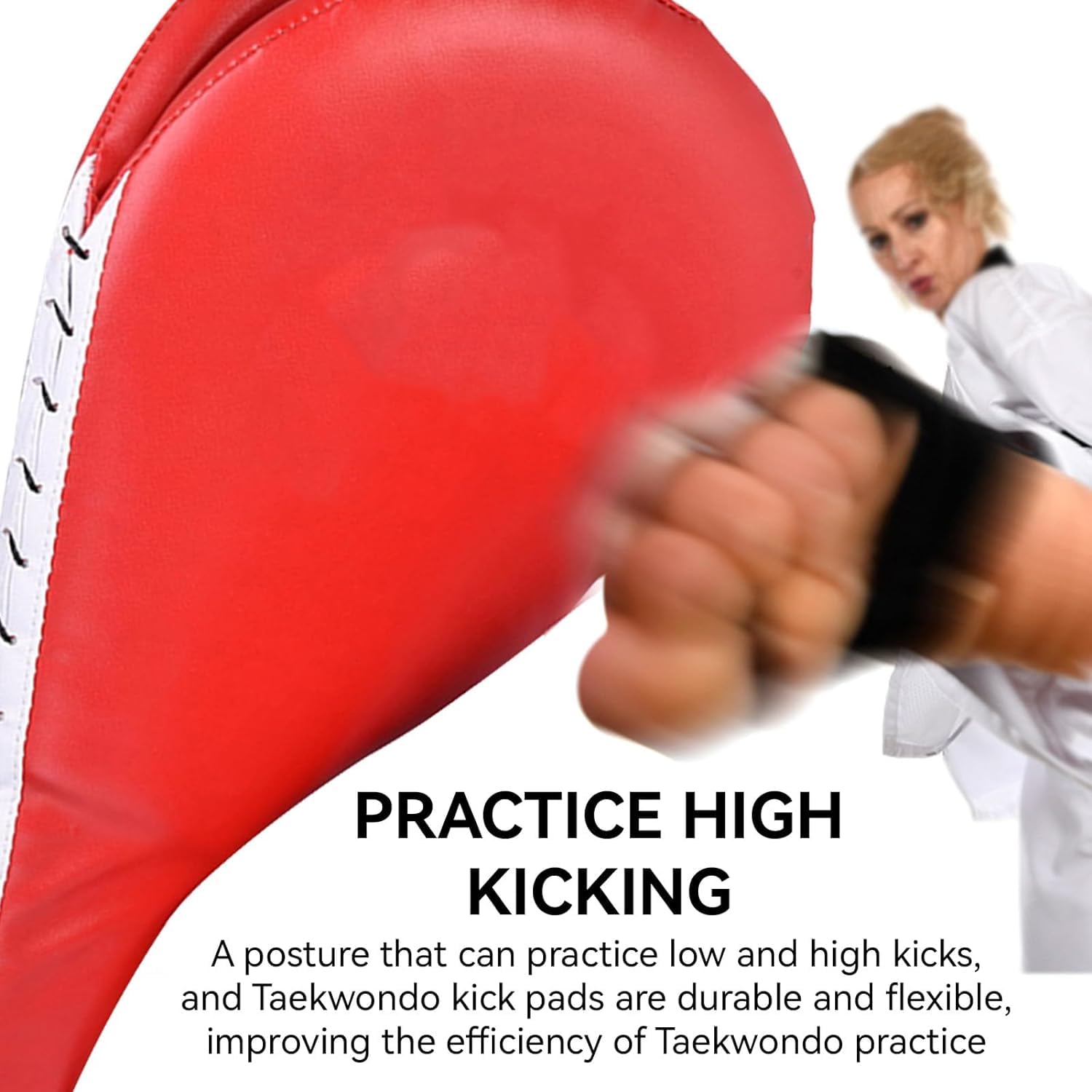 1 Par Almohadillas de Karate de Taekwondo, Cojín de Retroceso Taekwondo Herramienta de Entrenamiento Duradera para Practicar Kickpad, Taekwondo, Karate, Kickboxing