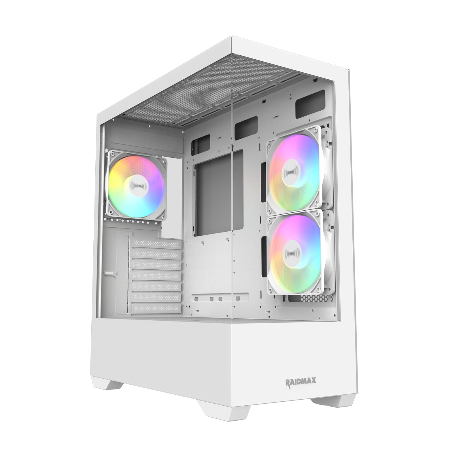 Amazon.com: Raidmax i801 Tempered Glass Aqua View Case - Corner