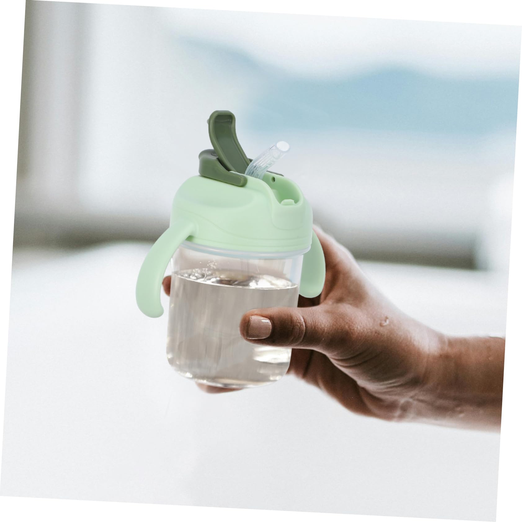 PACKOVE 4pezzi Tazza Antispillamento Con Cannuccia Per Anziani e Persone Letargiche Bicchiere Portatile Per Assistenza Domestica e Per Malati Design Ergonomico e Facile Da Usare