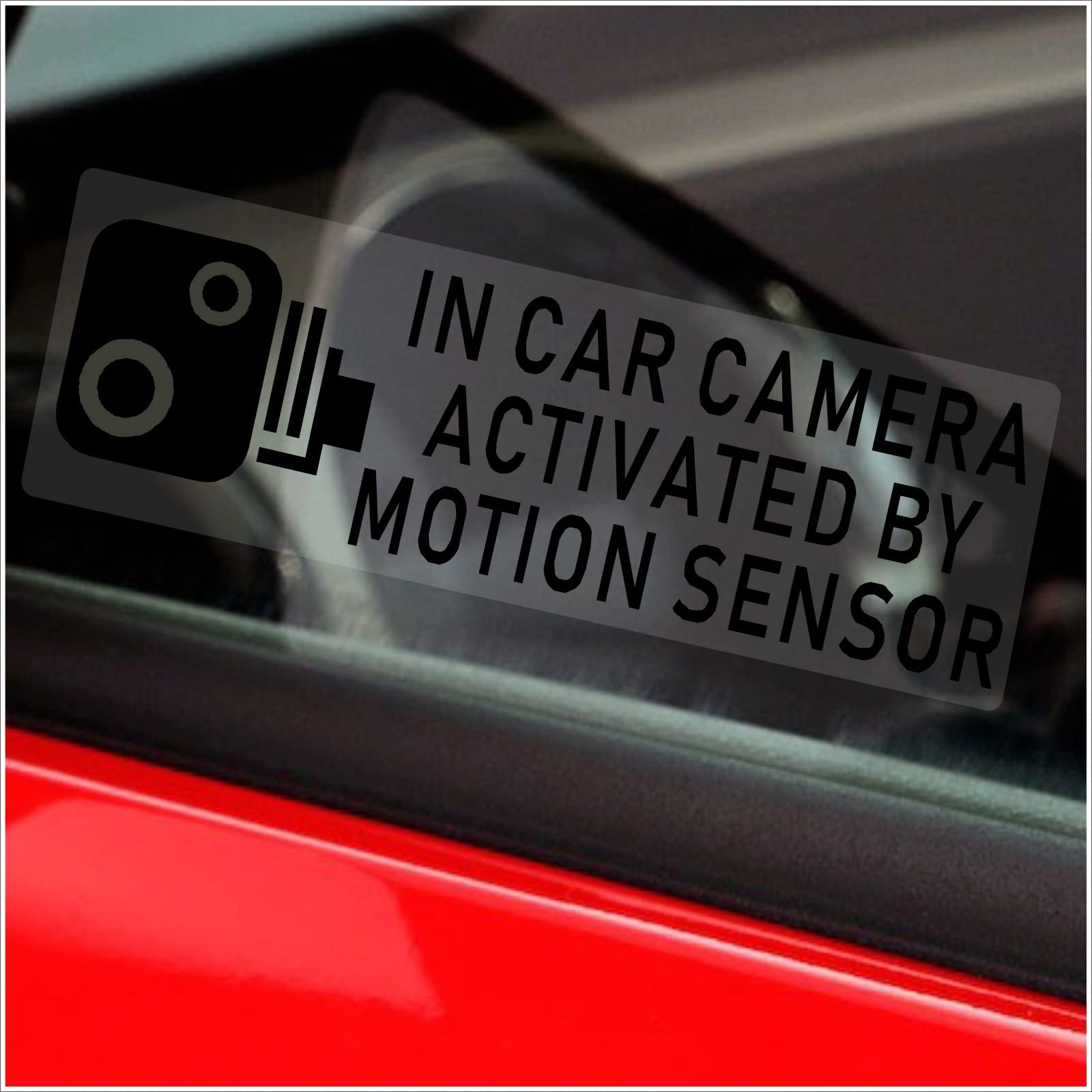 Platinum Place Black Onto Clear 5 X C49b Stickers In Car Camera Activated By Motion Sensor Signs Vehicle Window Security Warning Detection Cctv Car Van Truck Taxi Mini Cab Bus Coach Small 75X25mm Decals
