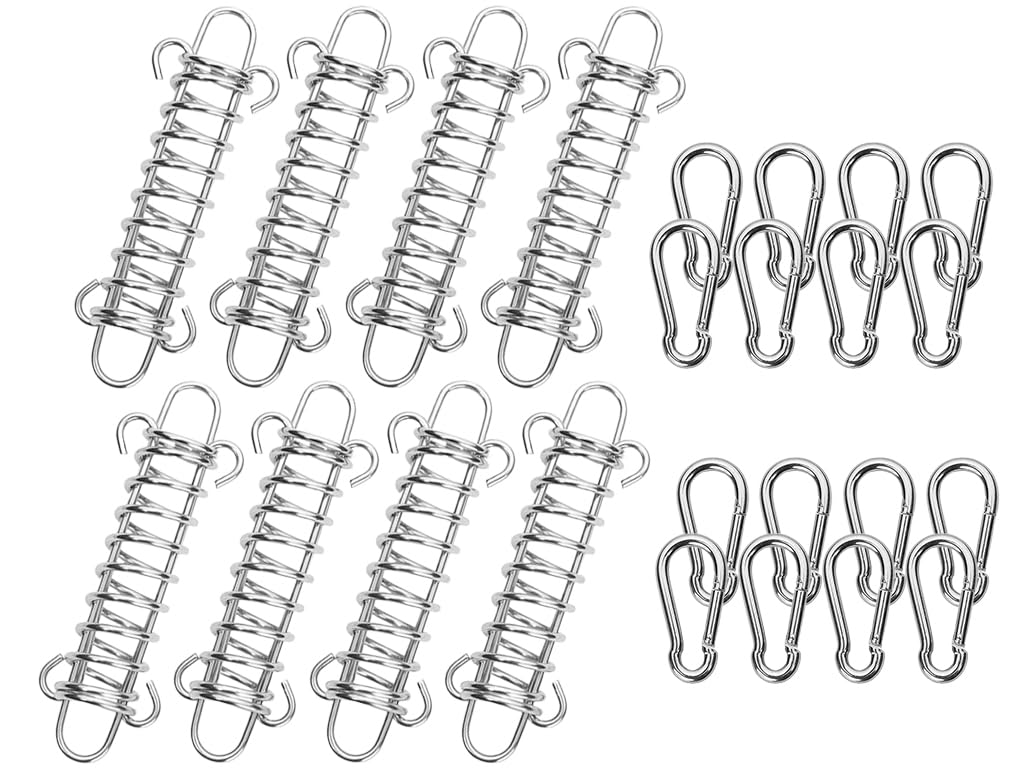 sonnensegel zugfeder Hitopin Sätze Zugfedern mit Haken, Spannfeder Zugfedern Set, Edelstahl Zugfeder, Sonnensegel Befestigung Zubehör Set, für Campingzelt Markise und Outdoor(8PCS) Gewerbe, Industrie & Wissenschaft Size:15×20 cm - 6×8