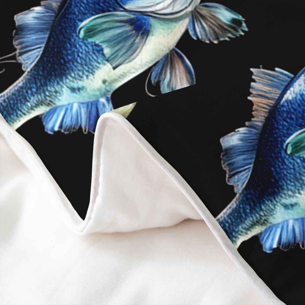 Homewish Bass szczupak ryba super king pościel ocean wędkarstwo motyw bawełna zestaw poszewek na kołdrę zwierzę morskie poszewka na kołdrę, zestawy łóżek wędki