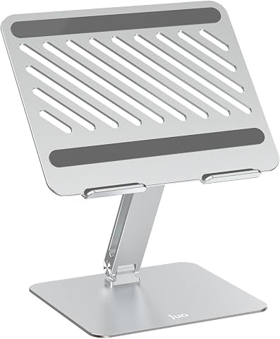 Juo Alüminyum Notebook Standı Yükseklik ve Eğim Ayarlı Ergonomik Metal Laptop Standı 11-17 inch arası notebook dizüstü bilgisayar standı, ayarlanabilir