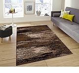 Champion Rugs Modern Abstract Contemporary Mixed Colors Carpet Area Rug Chocolate/Brown/Gold (8 Feet...