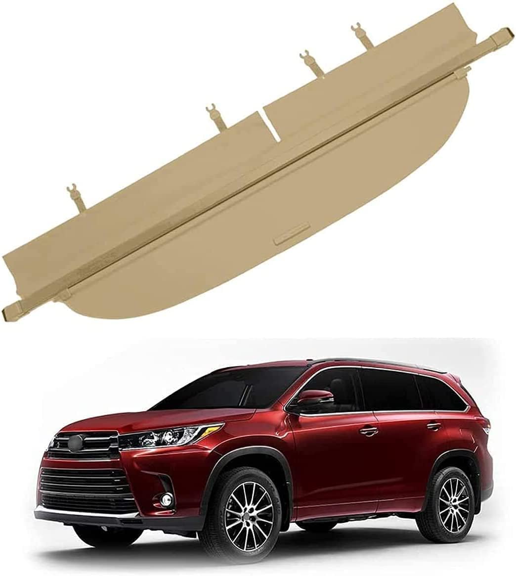 Rideau de support arrière Toyota Highlander 2015-2018, cache-bagages et bâche de coffre