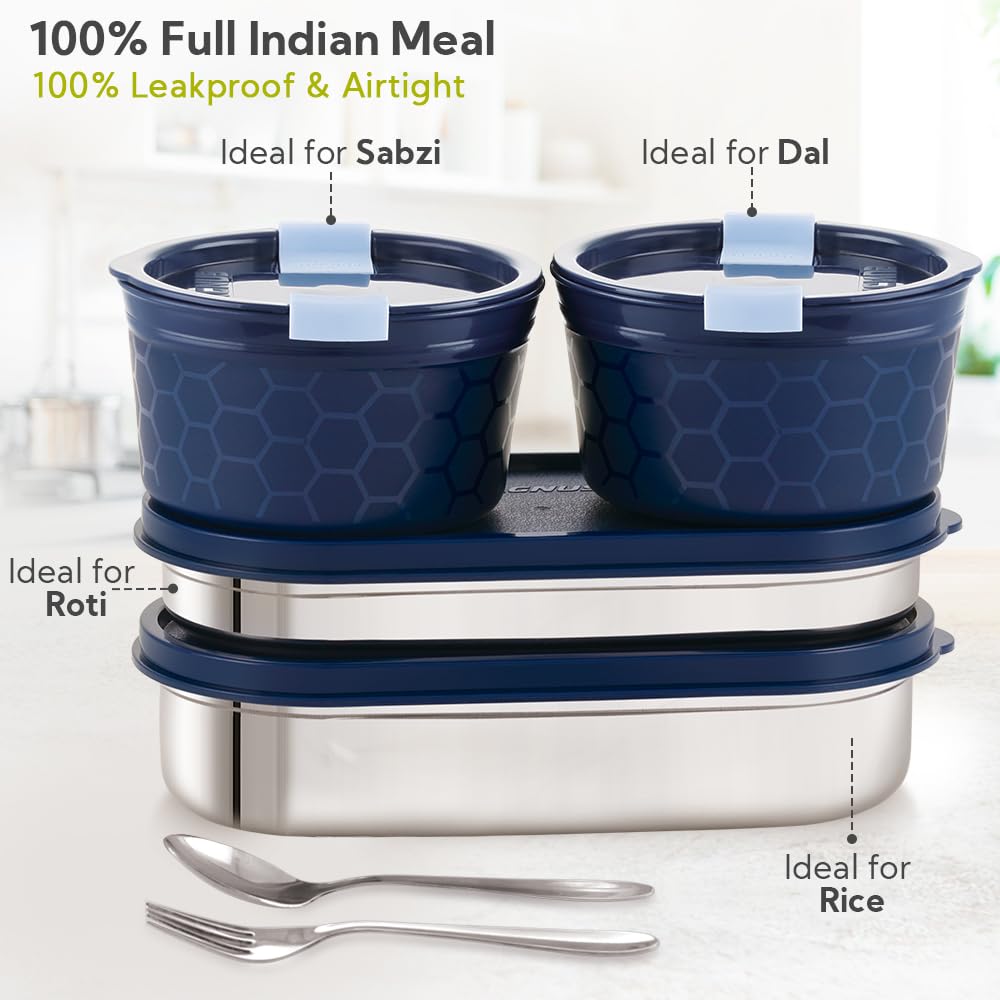 Magnus Stainless Steel Lunch Box - Leak-Proof & Airtight -8