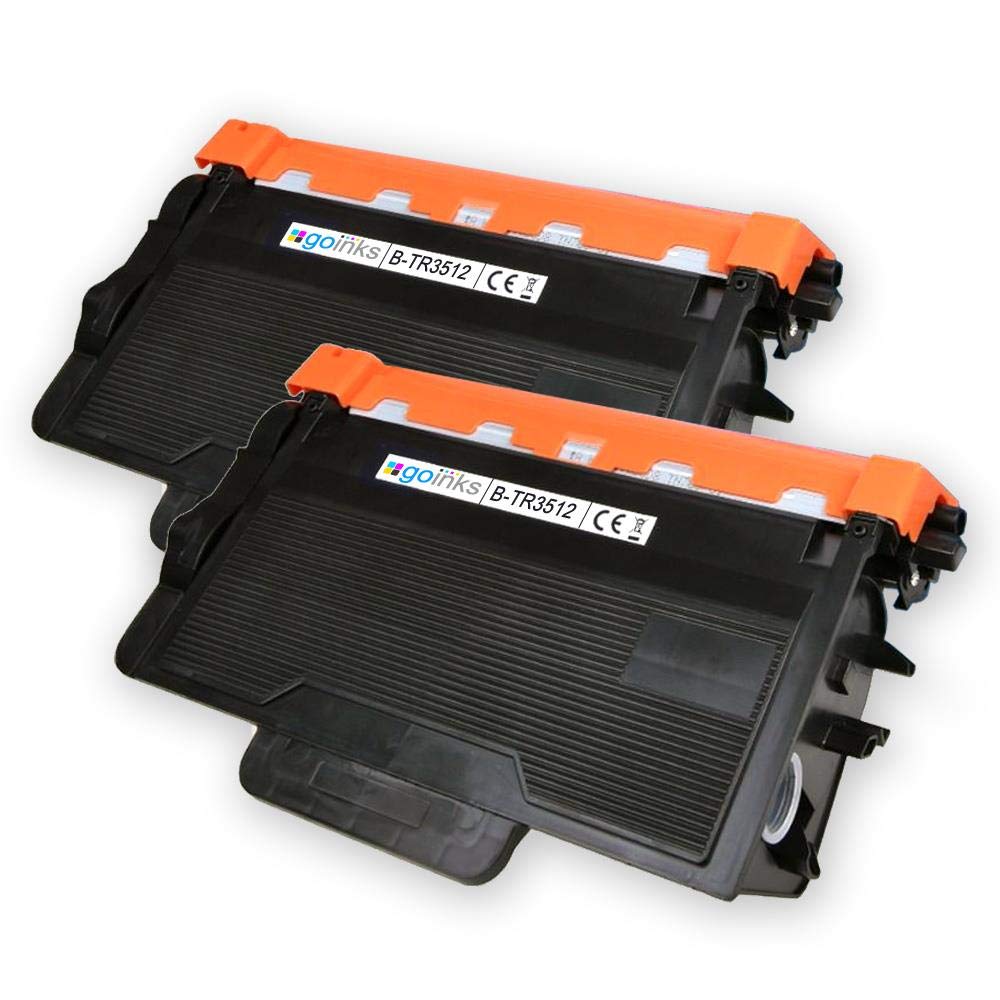 2 XL Black Laser Toner Cartridges to replace Brother TN3512 Compatible/non-OEM for Brother DCP, MFC & HL Printers