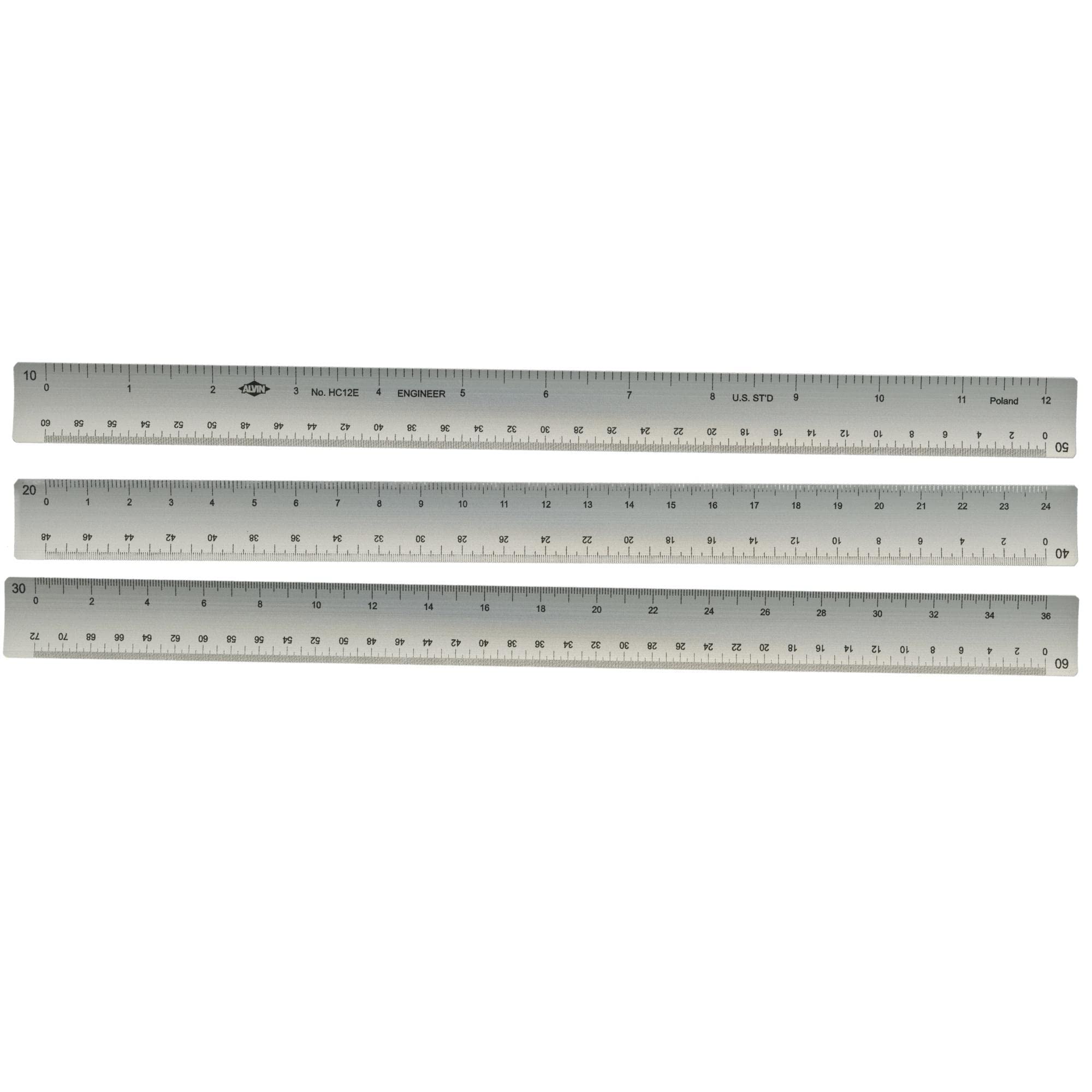 18 Inches Ruler Alvin 590 24 Ruler Alvin Stainless Steel Ruler 18-Inch - Professional ...