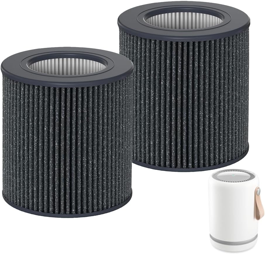 Air Filter Replacement for Molekule Air Mini & Air Mini+ Air Purifiers, 3-in-1 High-Efficiency Replacement Filter Collects Dust/Pet Dander/Smoke/VOCs, 2 Pack