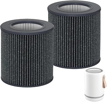 Air Filter Replacement for Molekule Air Mini & Air Mini+ Air Purifiers, 3-in-1 High-Efficiency Replacement Filter Collects Dust/Pet Dander/Smoke/VOCs, 2 Pack