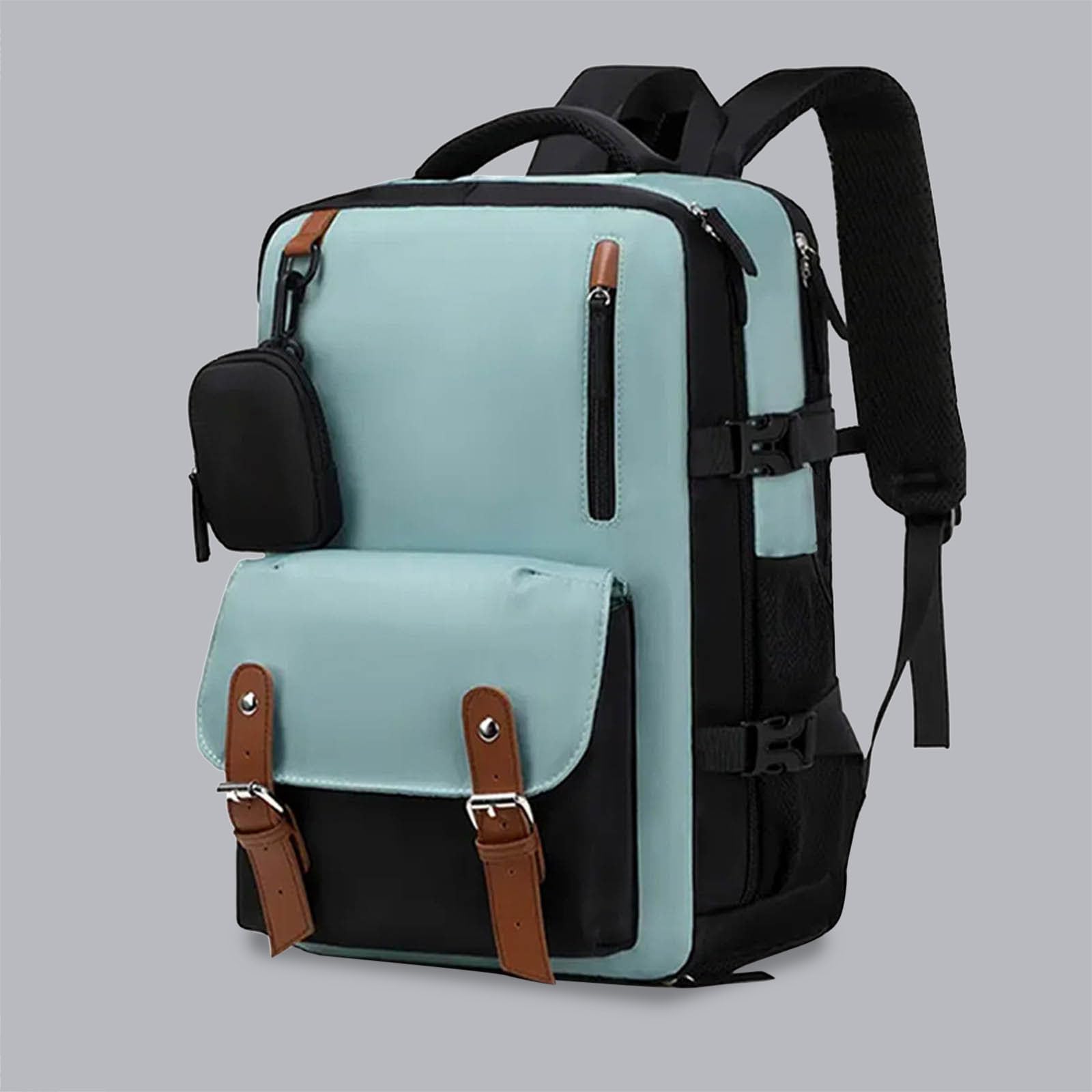 Generisch Unisex-Rucksack Mit Großem Fassungsvermögen Robust Für Laptop Schule College Reisen Wandern Tagesrucksack Wasser (Light Blue One Size)