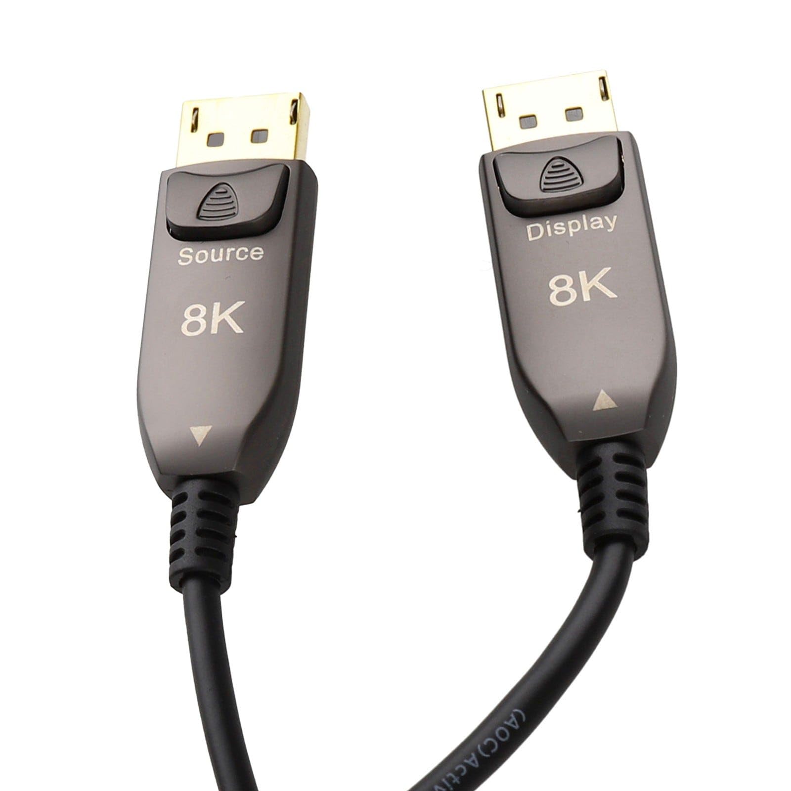 kenable Câble Optique Actif DisplayPort 1.4 AOC HDR 32Gbps 8K 30Hz 4K 120Hz 20 m [20 mètres/20m] Noir