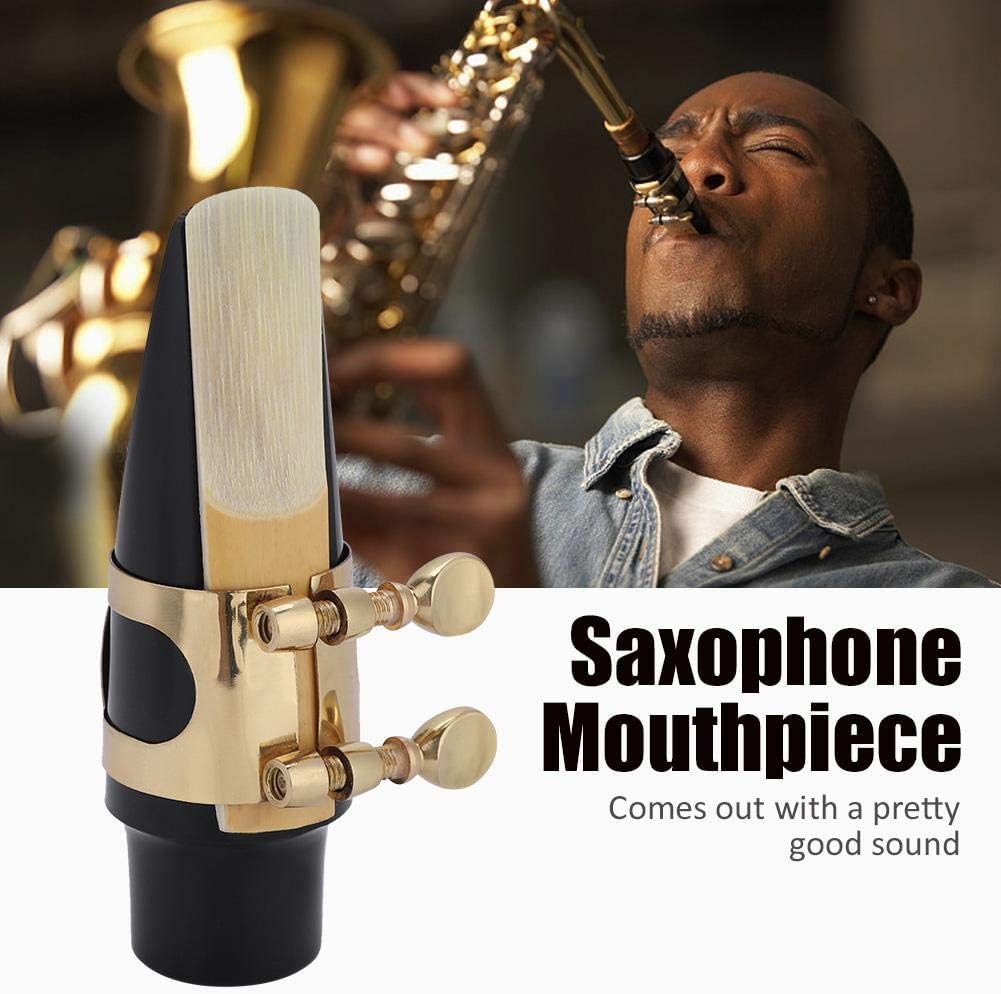Bocchino per Sassofono Contralto, Accessori Essenziali 5 in 1 con ABS, Legatura Metallo e Custodia per Custom Ance e Pad Sax Alto