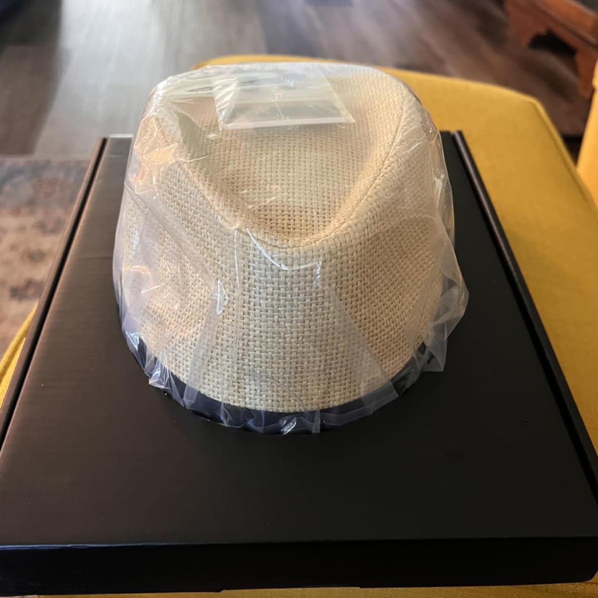 LADYBRO Chapeaux Fedora de paille XL pour homme, été, trilby, plage, voyage, Panama, décontracté, 7 1/2
