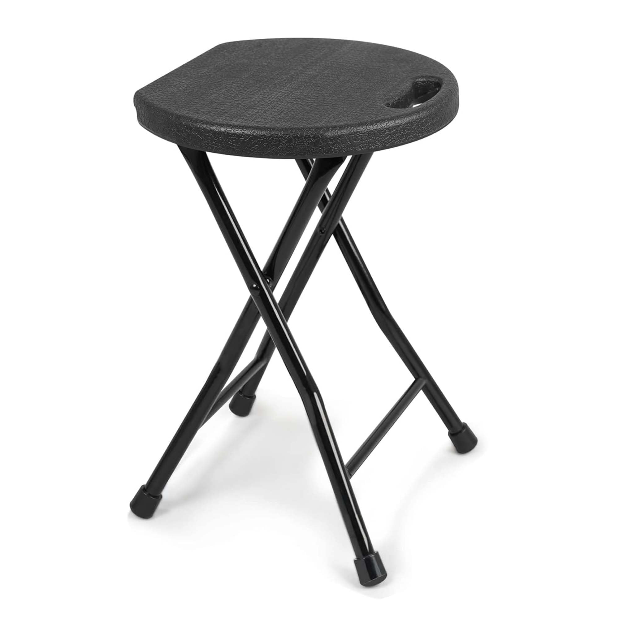 Tabouret pliant de qualité supérieure - Charge maximale : 250 kg - Tabouret pliable portable avec poignée de transport - Tabouret léger et durable avec pieds antidérapants - Pour jardin, intérieur