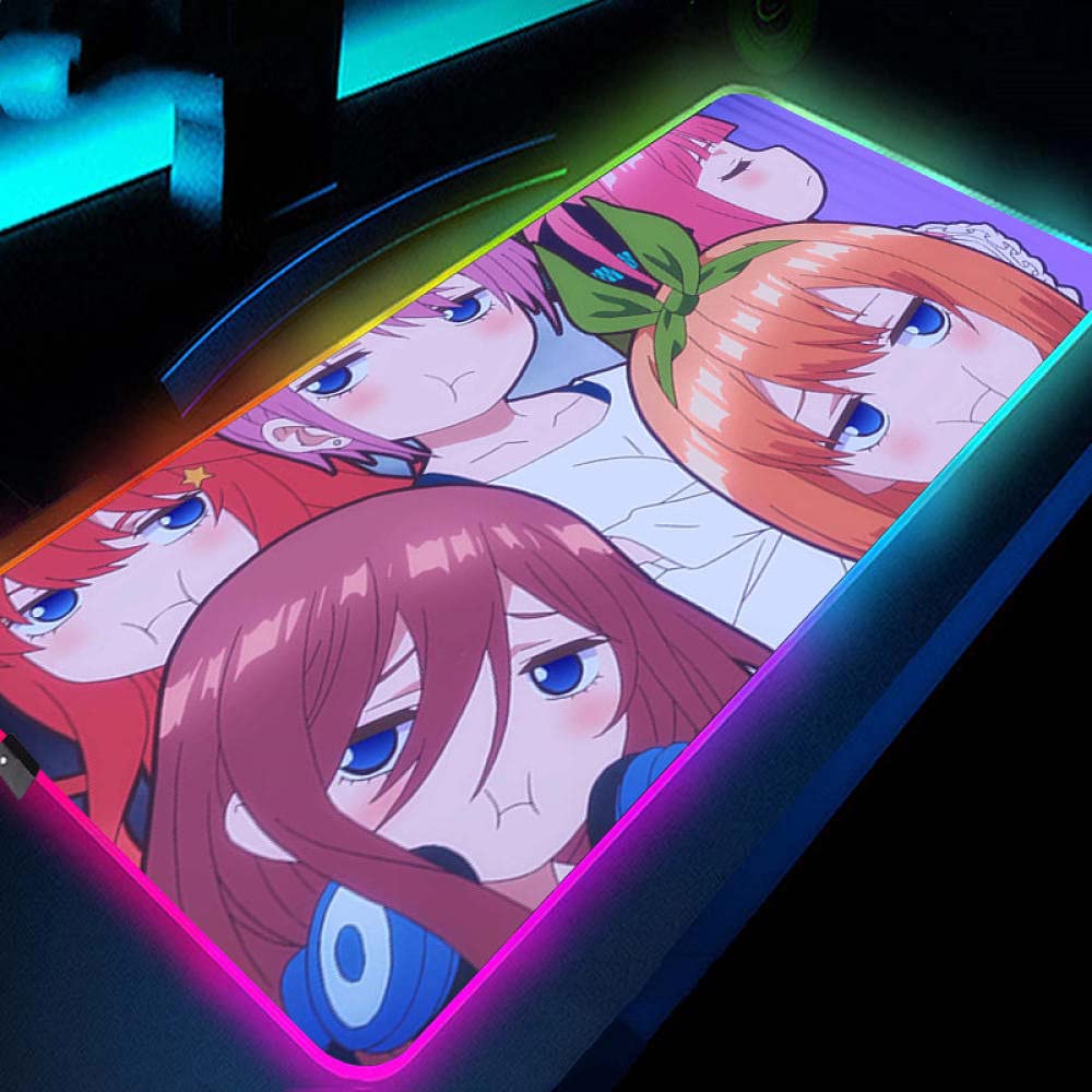 Amazon.com: Dicjjsh Gaming Mouse Pads Anime The Quintessential Quintuplets  RGB Pad Girl Laptop Keyboard Mousepad Notbook Computer PC Accessories Game  Mousemat Play Mats Csgo-300X600mm, (11.8X23.6 in) : Video Games