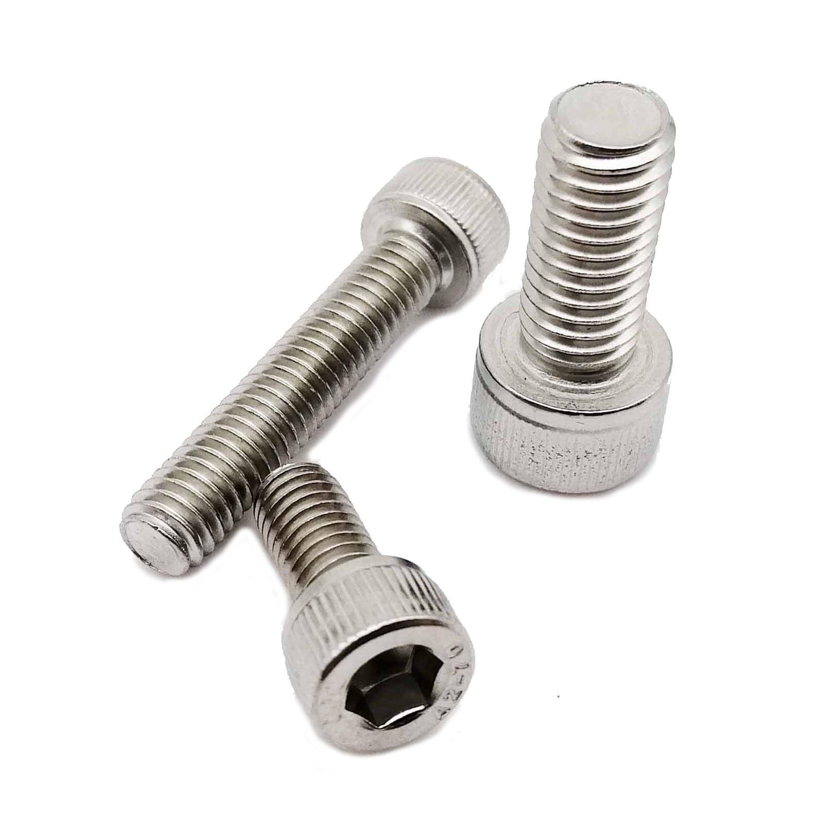Tornillo autorroscante 5/10/50 piezas M1.4 M1.6 M2 M2.5 M3 M4 M5 M6 M8 A2-70 304 de acero inoxidable Allen hexagonal cabeza hexagonal tornillo cubierta (80 mm, M6 10 piezas)
