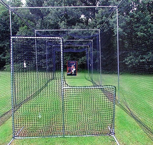 L-Screen 6' x 7' Residential Baseball Safety Frame & #42-60ply Pitcher L Screen