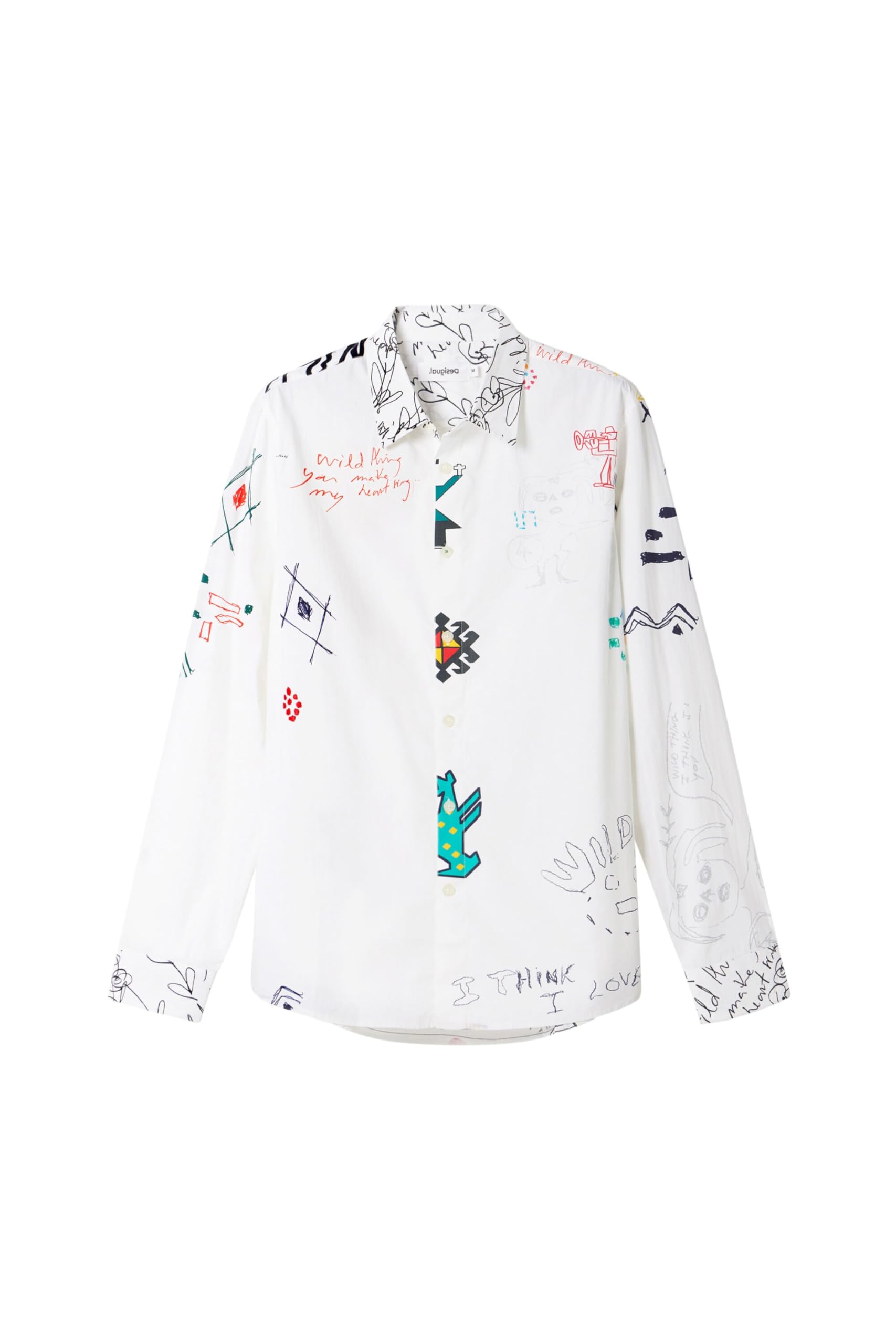 Desigual Men's Cam_Santi T-Shirt, White, M