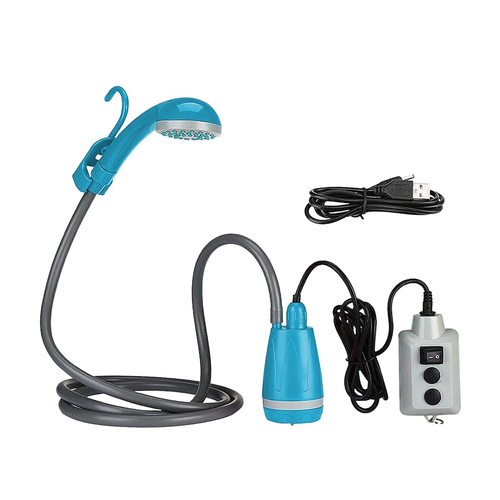 Ducha Portátil para Camping, Ducha para Exteriores, Cabezal de Ducha de Mano, Bomba de Ducha Eléctrica Recargable por USB para Viajes Y Jardinería.