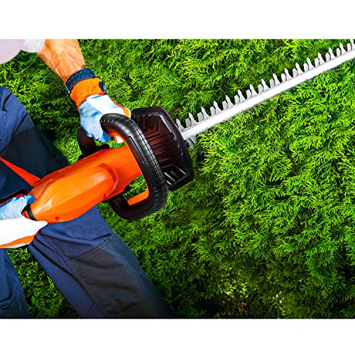 TACKLIFE Cordless Hedge Trimmer, 22-Inch Hedge Trimmer, 20V Battery and Charger Included, Rotating Rear Handle, 0.74-in Cutting Gap, with Blade Cover, for Hedges, Shrubs and Bushes Cutting-DHT1A