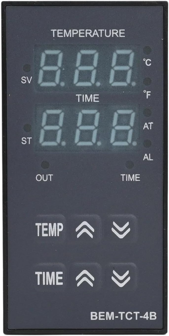 Jumplushion BEM-TCT-4B controller shown with its two installation screws, ready for panel mounting.