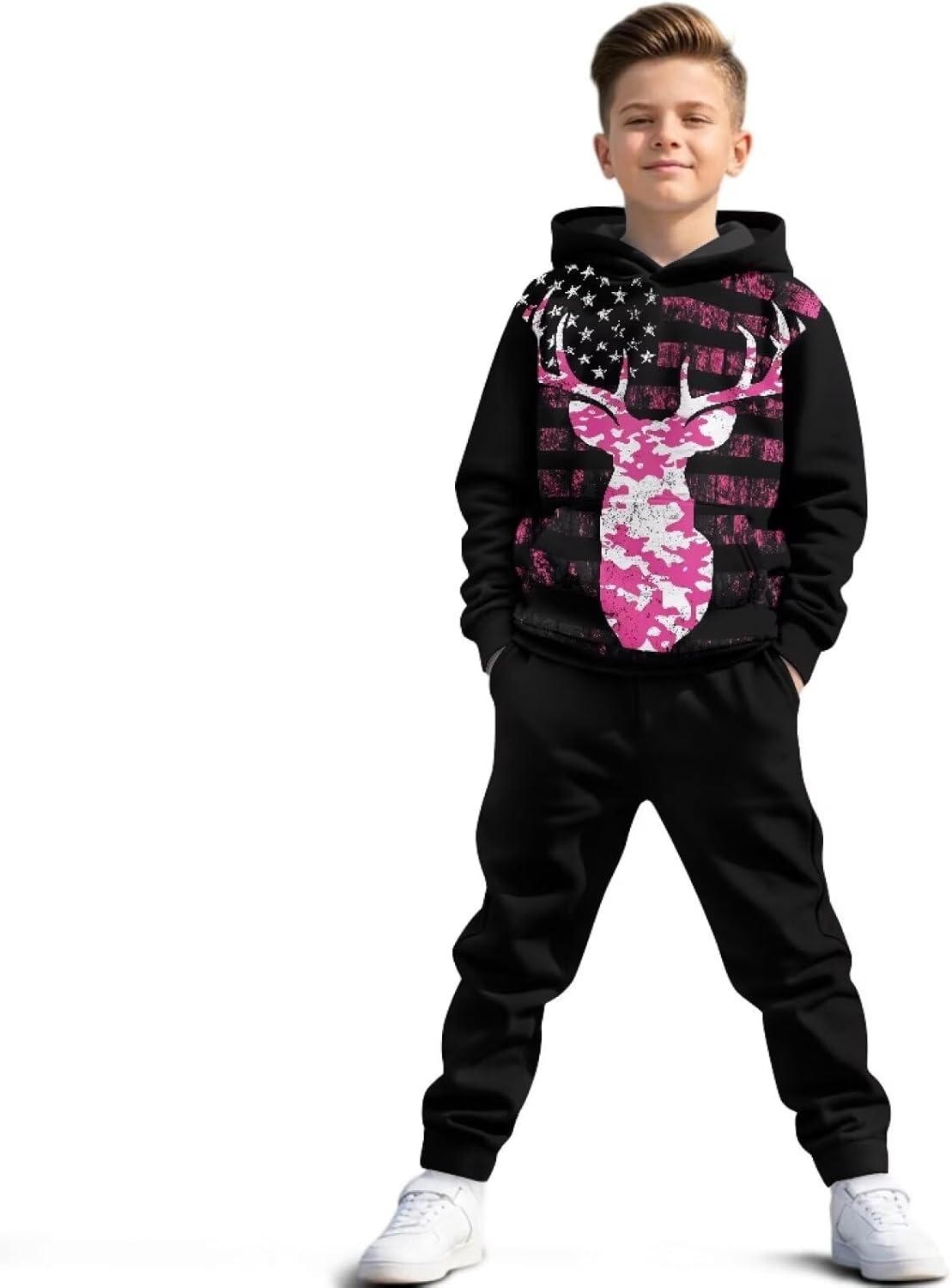 Boys Sweater Sets 5-12 Stylish Long Sleeve Hoodie Sweatsuit Set Warm Hoodie Sweatshirt and Leggings Clothings Sets