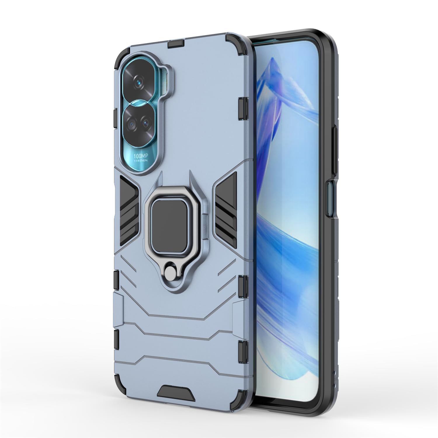 COVER Per HONOR 90 LITE CUSTODIA ANTIURTO RIGIDA MAGNETICA ARMOR RING