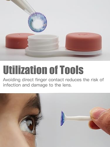 Miniatura 4 de Estuche para lentes de contacto, paquete de 6 unidades portátiles para solución de contacto con herramienta aplicadora de lentes de contacto para