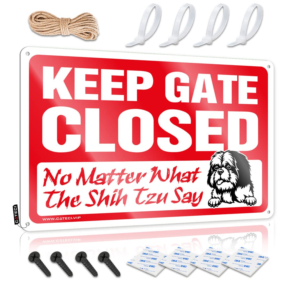 Fzfn Boys Colour Keep Gate Closed No Matter What The Shih Tzu Say Collection Colorful - Girly Bathroom Decor Decor Wall Art Decoration(30X40cm)