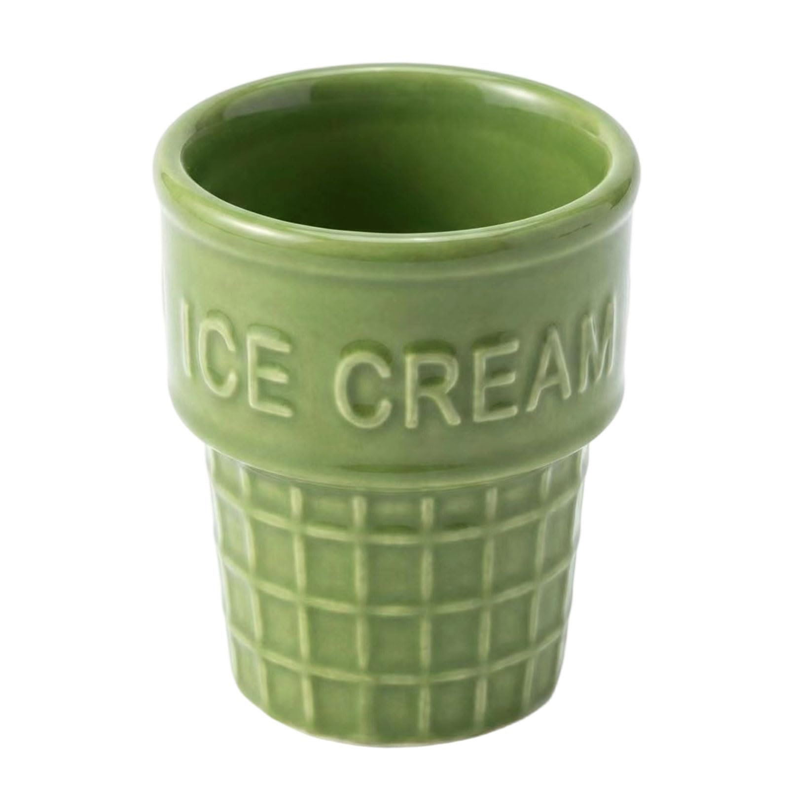 HZBB Waffles-Styles Snacks Cup Dessert Container Miniature Ice Cream Cone Ceramic Bowl for Candy and Condiments Colorful Dessert Servingware