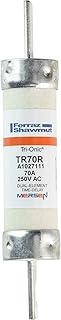 Mersen TR-R Tri-Onic Time-Delay/Class RK5 Fuse, 250VAC/250VDC, 200kA AC/20kA DC, 70 Ampere, 1-1/16