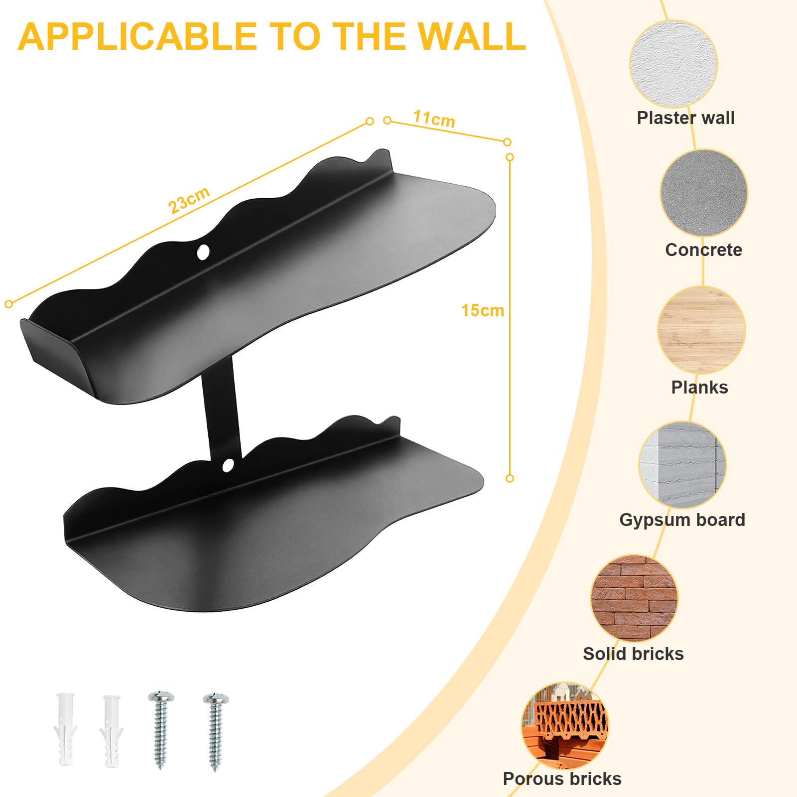 Atsgke Floating Shoe Display - Modern Shoe Shelf & Wall Shoe Rack for Sneaker Collectors - Space-Saving Floating Shoe Display for Living Rooms, Bedrooms & Hallways (2PCS)
