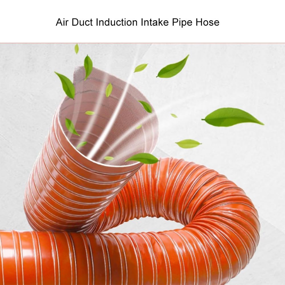 Tubo Flessibile per Condotto Aria Auto da 3,3 Piedi (200 mm) per Ventilazione di Riscaldamento, fumi industriali, Condotto di aspirazione Aria in Silicone Resistente al Calore, Soluzione Ott