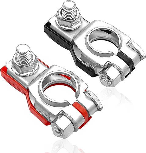 Conectores de terminales de batería positivos y negativos para batería, terminales superiores universales con cubierta de plástico y base