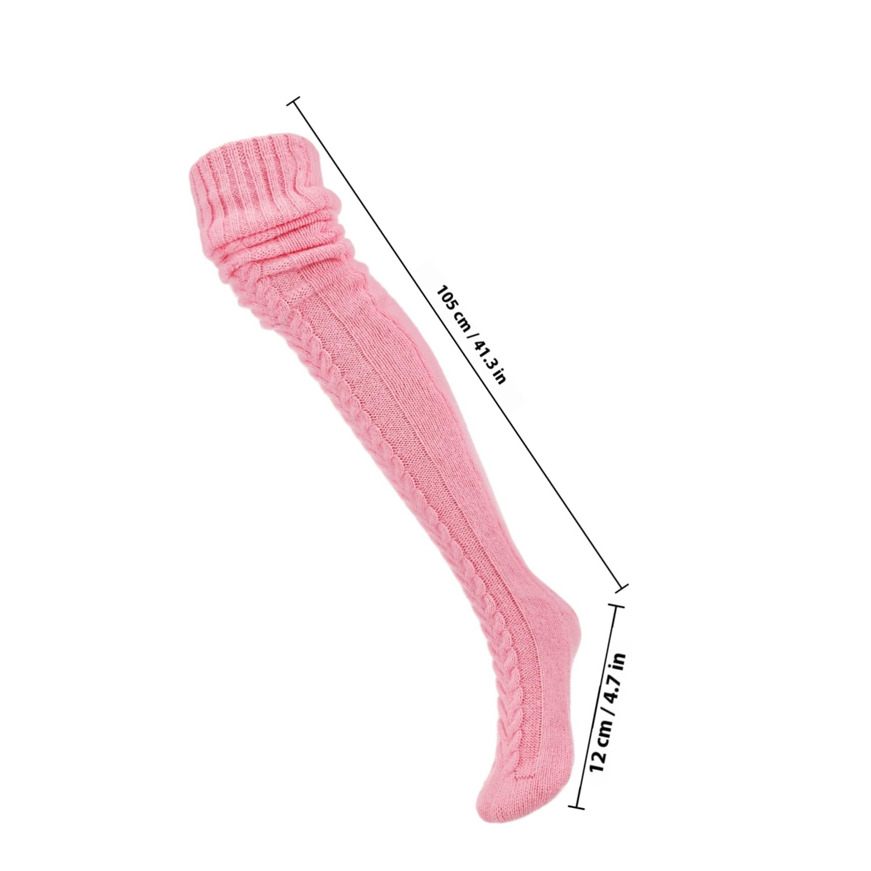 FRCOLOR Calzini Lunghi Donna Invernali Morbido e Caldo, 2 Paia Oltre il Ginocchio per Comfort e Versatilità per Giornate Fredde