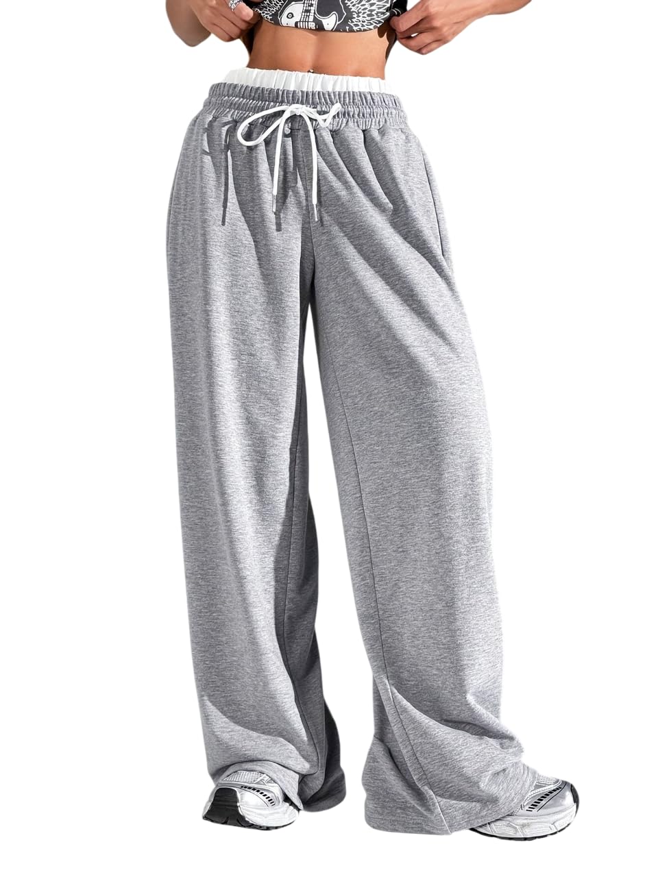 dockstreet Women's/Unisex ONESOPEN Bottom Drawstring Pure Cotton Stretchable Baggy Jogger Pants-picture-36