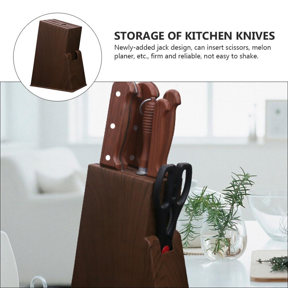 Snapklik.com : Wood Knife Holder, Universal Knife Block For Countertop ...