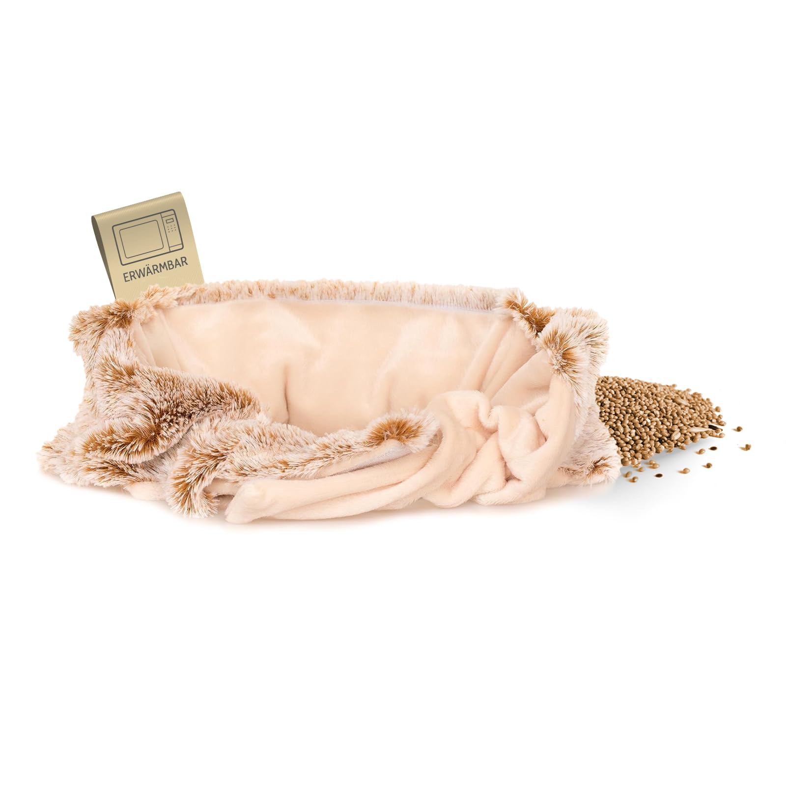 Habibi Plush Premium – 1709 Wärmekissen Wärmegürtel, mit herausnehmbarem Körnerkissen - zum Erwärmen in der Mikrowelle/Backofen