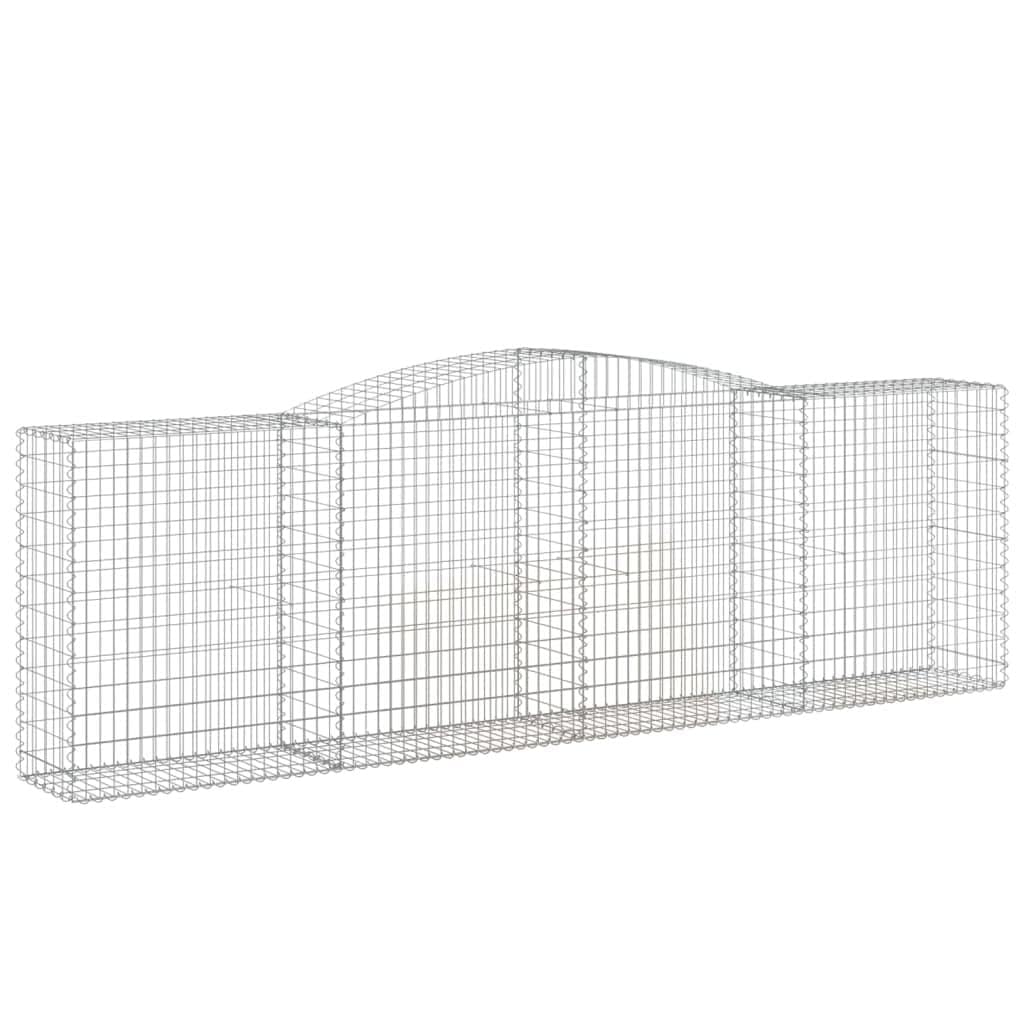 Gaviones de arco alto, 4 unidades, 400 x 50 x 120/140 cm, acero