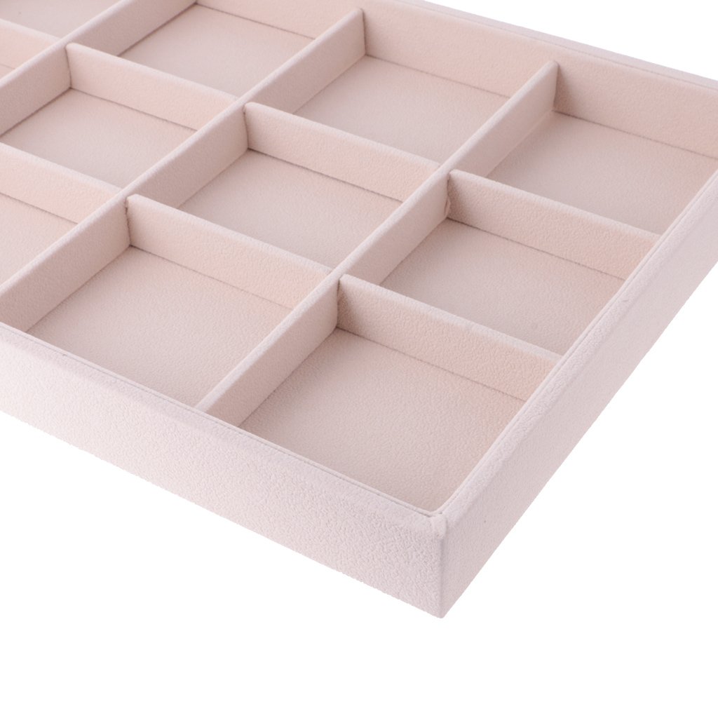 Portagioielli Da Tavolo In Legno E Velluto | Organizer Con Espositore Per Collane, Orecchini, Anelli E Orologi | Scrigno Regalo Elegante Per Borchie E Bracciali - 2
