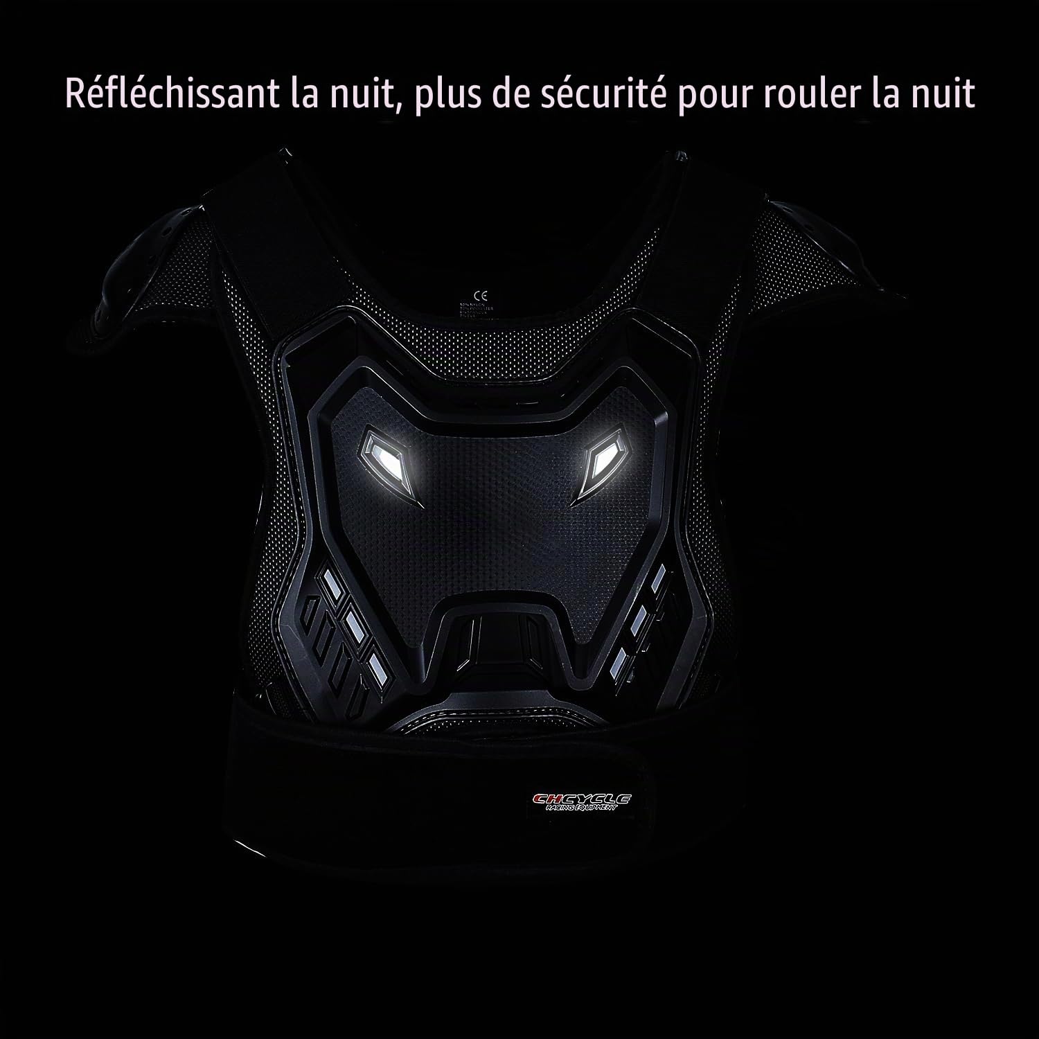 Armure de moto pour enfants - Équipement de moto tout-terrain avec coudières, genoux, protège-tibias, protection de la colonne vertébrale, équipement de motocross pour sports de plein air