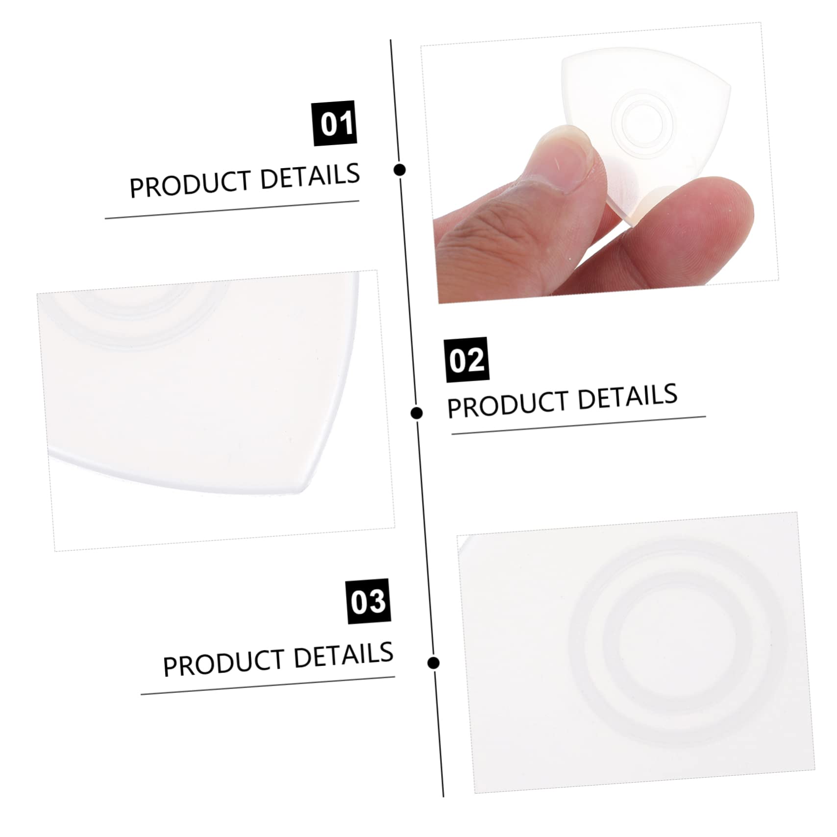 ibasenice 36piezas Púas De Guitarra Transparentes De Nylon Antideslizantes Para Da Ruan y Otros Instrumentos Musicales