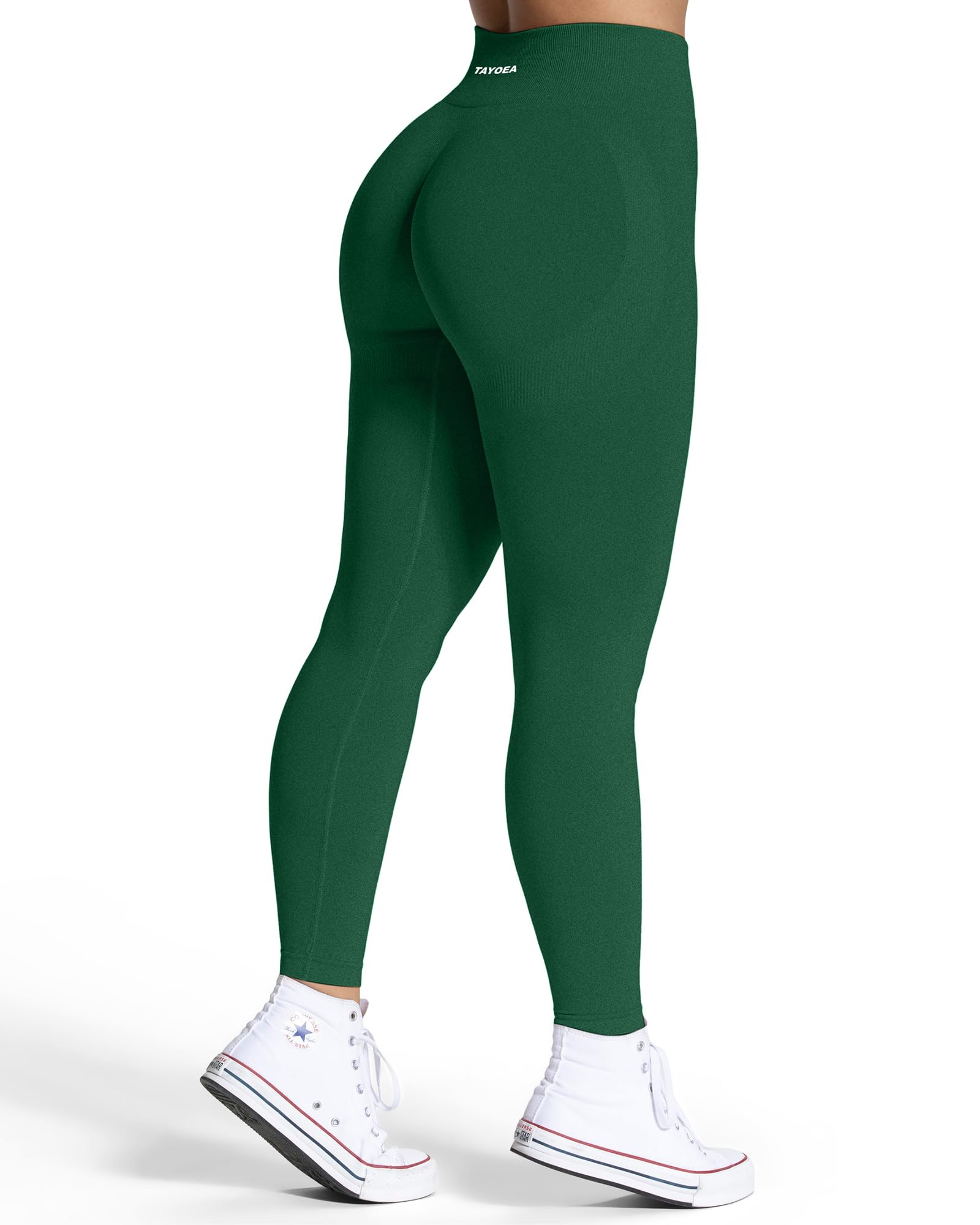 TAYOEA Sport Leggings Damen Push Up Booty Lifting Sportleggins Seamless Scrunch Butt Sporthose für Yoga Gym und Alltag