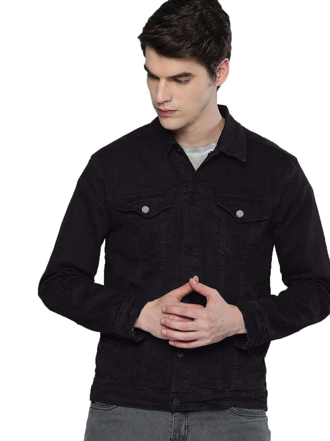 kotty Men Denim Full Sleeve Regular Winter Jacket-picture-12