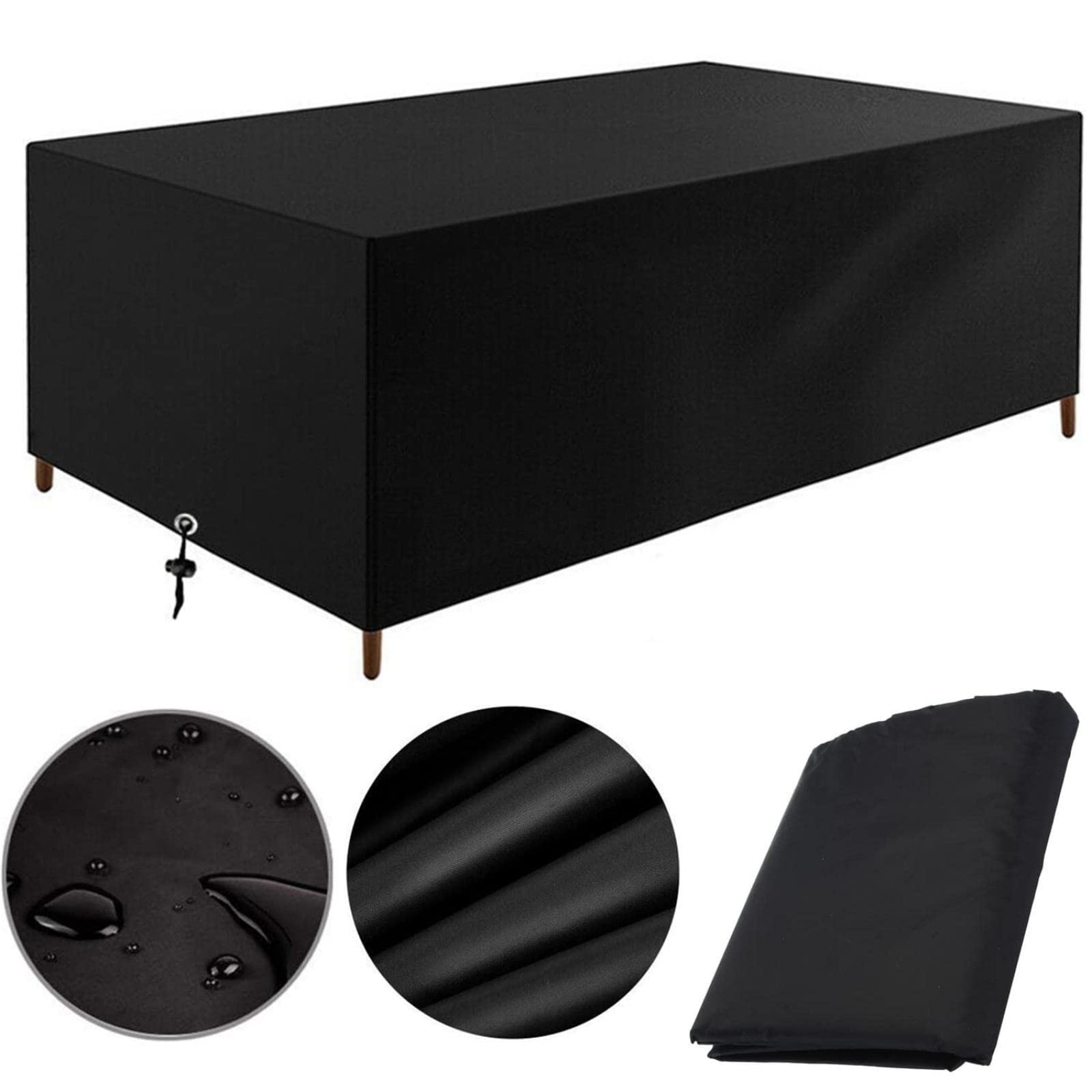 Copertura Per Mobili Da Giardino 420D - Impermeabile, Anti-UV, 180x120x74cm, Con Coulisse - Foto 9