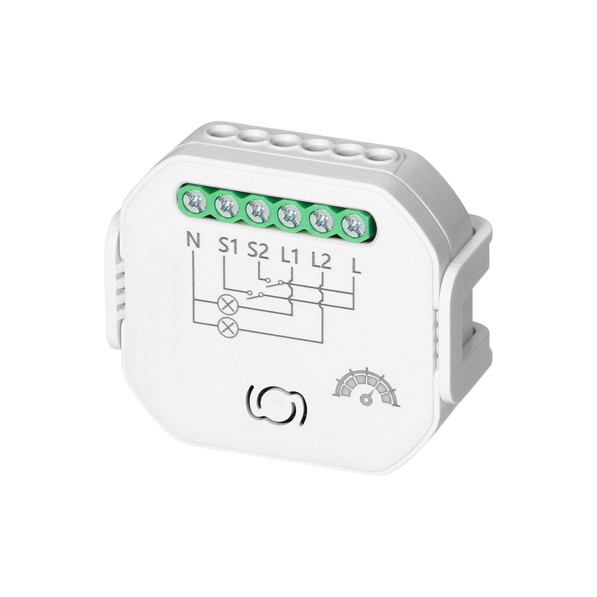 Interruttore Wifi/Bluetooth Relè Wifi Tuya Smart Controllo Remoto Rele per Luci Montaggio in Scatola di Giunzione o su Guida DIN (relè con dimmer - 2 canali)