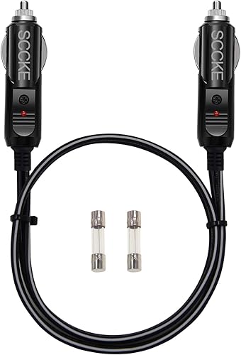 Cable de carga resistente de 20 A, 3 pies / 3.0 ft, 14 AWG macho a macho, con indicador LED y protección de fusible de 20 A en ambos enchufes